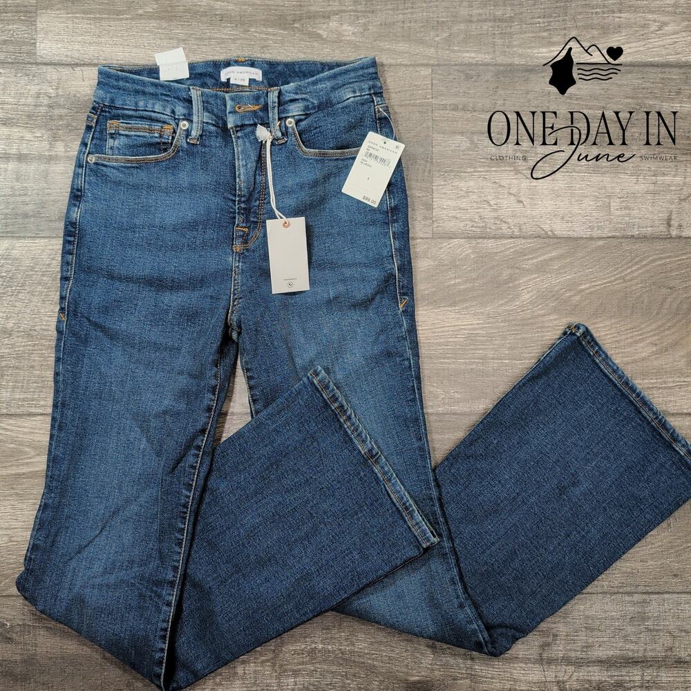 Good American Good Petite Flare Jeans Size 8 (29)